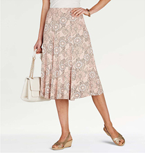Lined Print Jersey Skirt - LP397